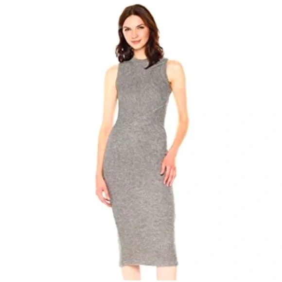 NWT L Plenty by Tracy Reese Knit gray sheath sweater dress -  threedaughtersproperties.com